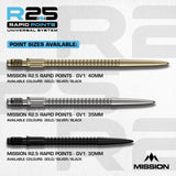 Mission R2.5 Rapid Dart Points - Steel Tip - GV1
