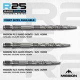 Mission R2.5 Rapid Dart Points - Steel Tip - SGV