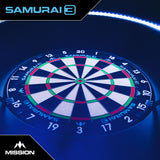 Mission Samurai 3 Dartboard - Professional - Knife Wire - Black Number Ring
