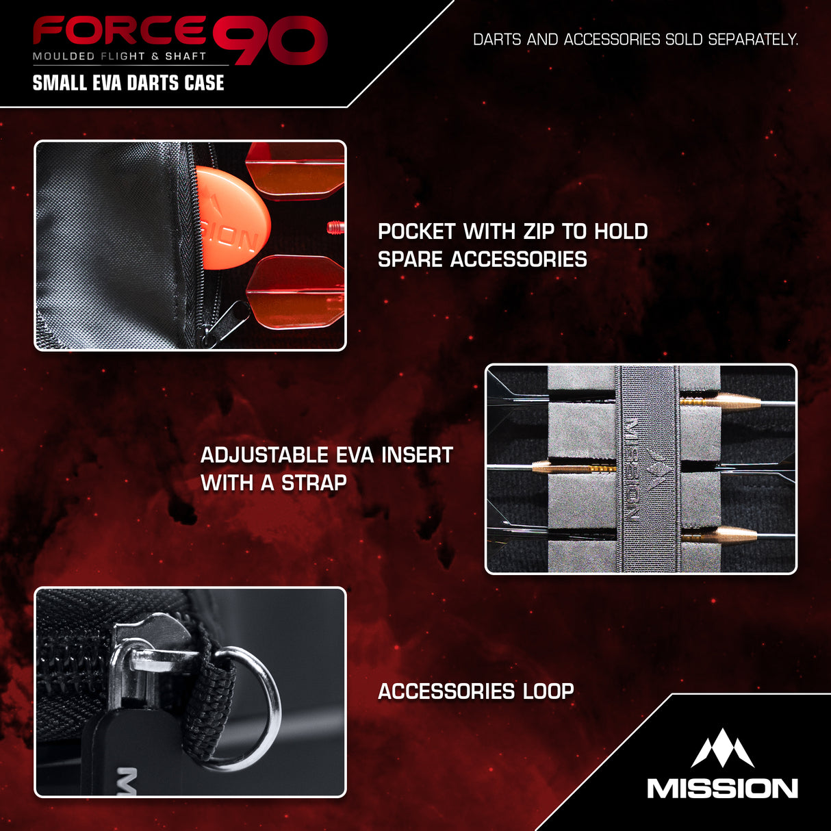 Mission Force 90 Dart Case - EVA Moulded Wallet - Slim