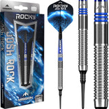 Mission Josh Rock Darts - Soft Tip - 80% - Rocky - Silver & Blue