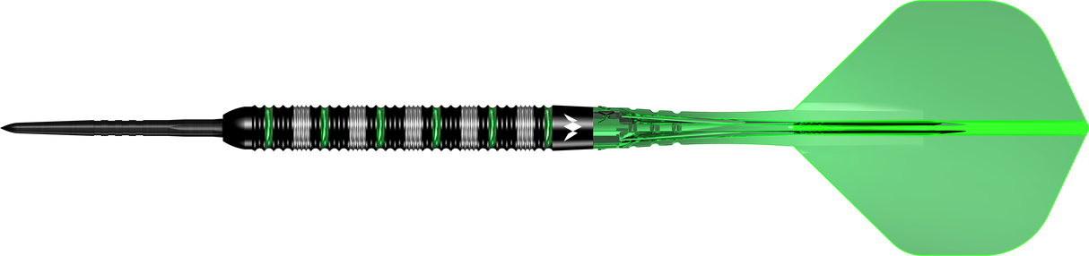 Mission Moldavite Darts - Steel Tip - 95% Tungsten - Black & Green