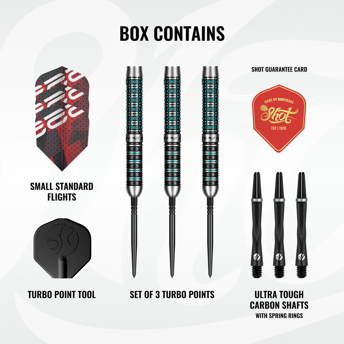 Shot Pro Series TP Darts - Steel Tip - 90% Tungsten - Niels Zonneveld