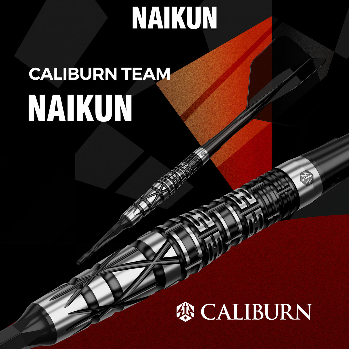 Caliburn Players Darts - Soft Tip - 90% Tungsten - Obsidian: Naikun