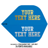 *Personalised Flights - Hot Foil - 5 Sets - Poly Plain - Std - Blue