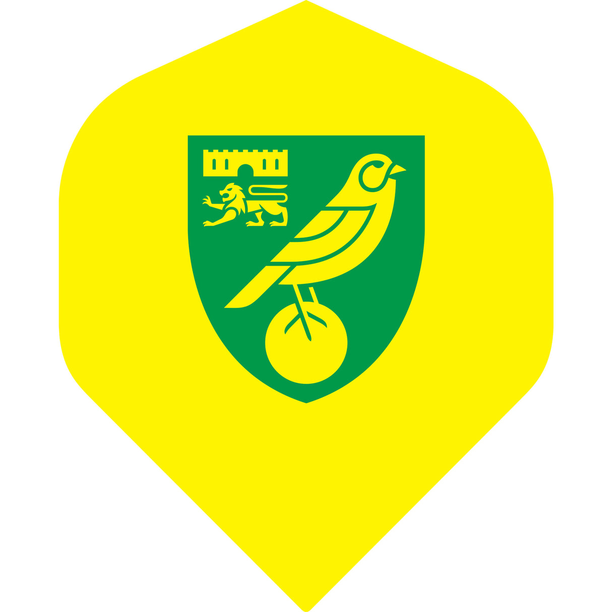 Norwich City FC - Official Licensed - The Canaries - Dart Flights - No2 - Std - F1 - Yellow