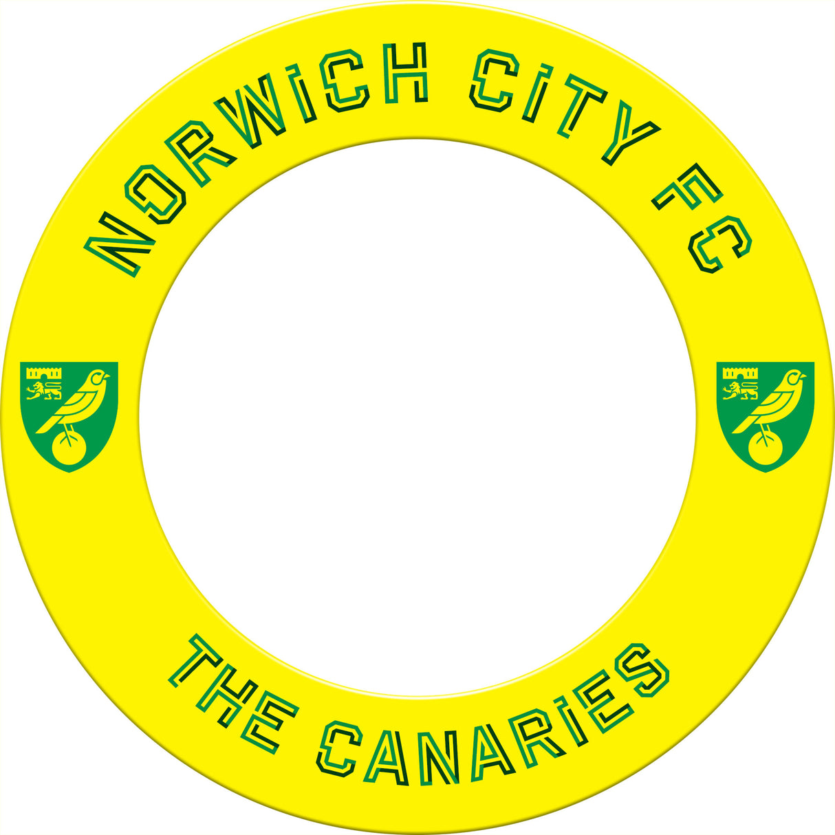 Norwich City FC - Official Licensed - The Canaries - Dartboard Surround - S3 - Yellow