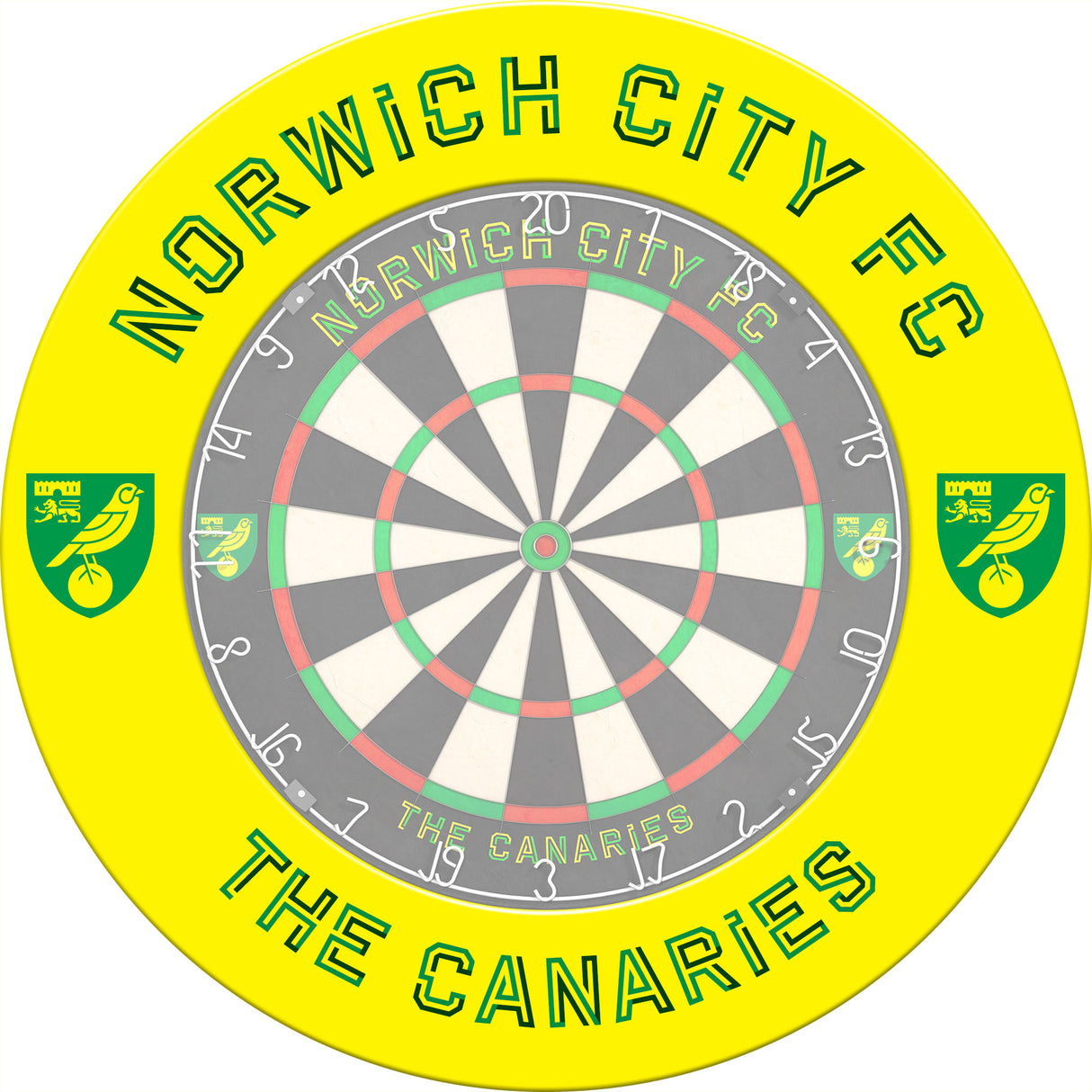 Norwich City FC - Official Licensed - The Canaries - Dartboard Surround - S3 - Yellow