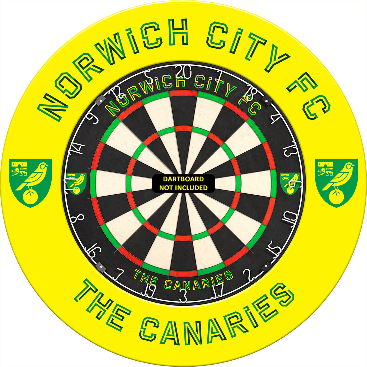 Norwich City FC - Official Licensed - The Canaries - Dartboard Surround - S3 - Yellow