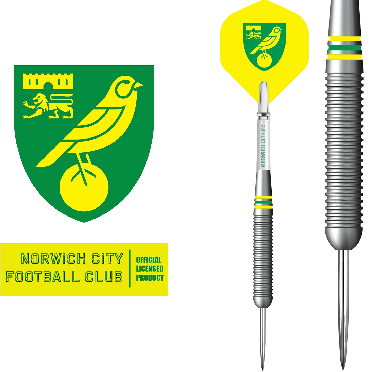 Norwich City FC Official Licensed The Canaries Steel Tip Darts