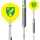 Norwich City FC - Official Licensed - The Canaries - Steel Tip Darts - Brass - 22g