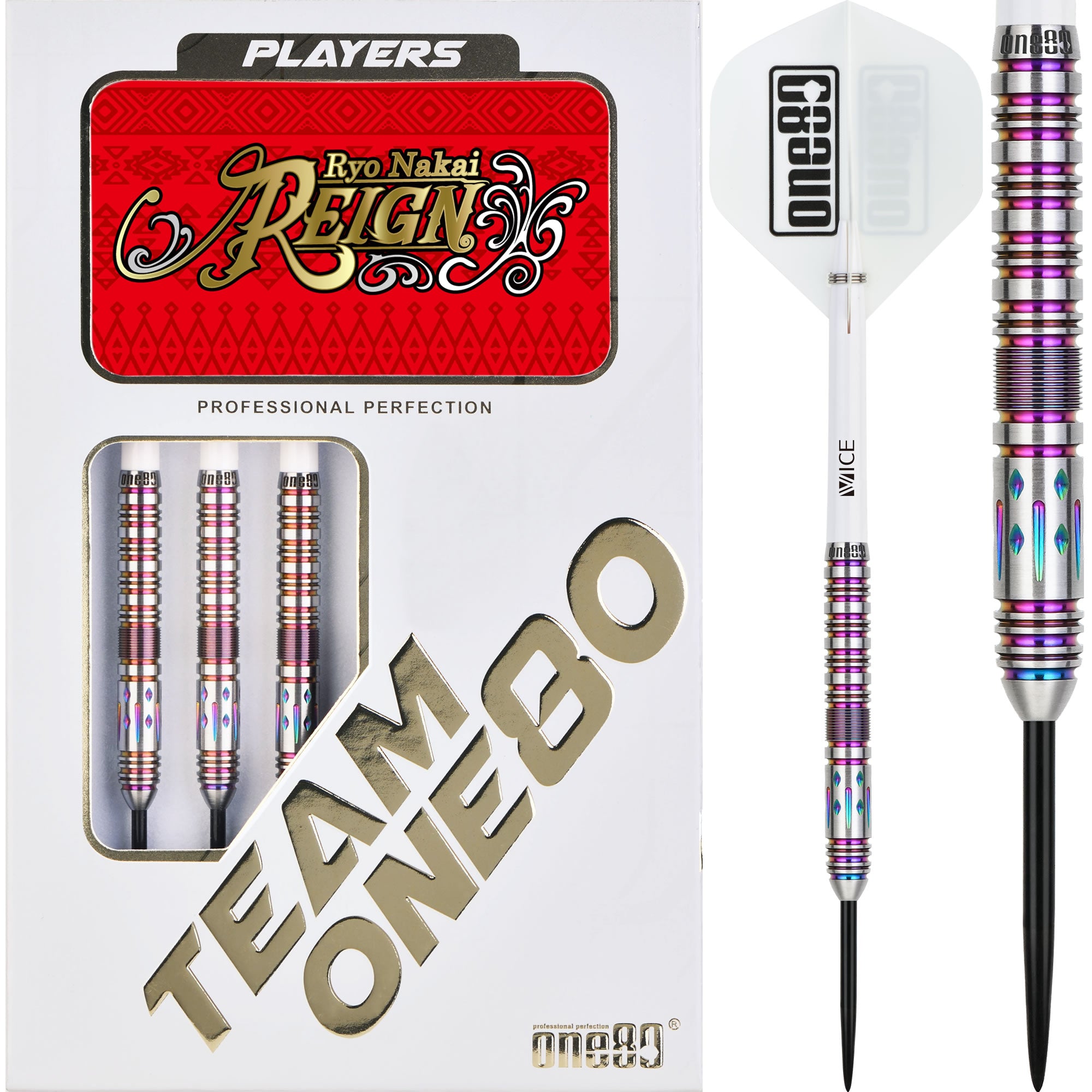 TEAM ONE80 Ryo Nakai REIGN ダーツ 21g ONE80】REIGN レイン 2BA21g 中井涼選手 ダーツ バレル