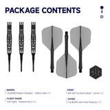 Caliburn Players Darts - Soft Tip - 90% Tungsten - Obsidian: Naikun