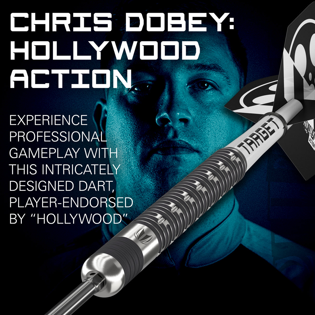 Target Chris Dobey Darts - Steel Tip - 90% Tungsten - Hollywood Action