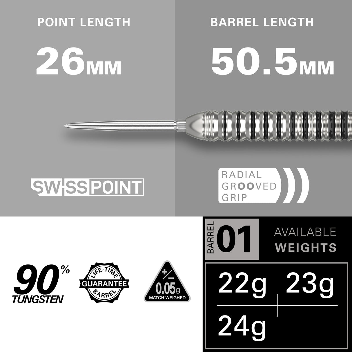 Target Exo Darts - Steel Tip - 90% Tungsten - 01