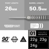 Target Exo Darts - Steel Tip - 90% Tungsten - 01