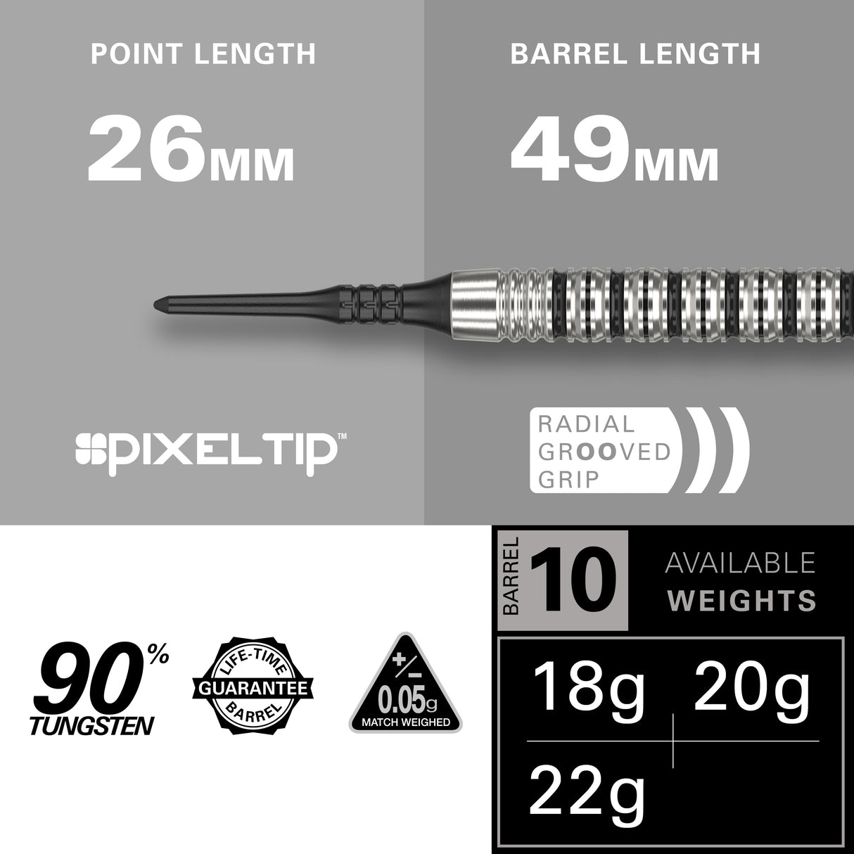 Target Exo Darts - Soft Tip - 90% Tungsten - 10