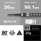 Target Chris Dobey Darts - Soft Tip - 90% Tungsten - Hollywood Action