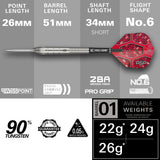 Target Nathan Aspinall Darts - Steel Tip - 90% Tungsten - G1