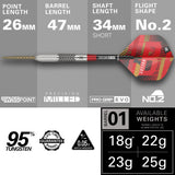 Target Stephen Bunting Darts - Steel Tip - 95% Tungsten - G5