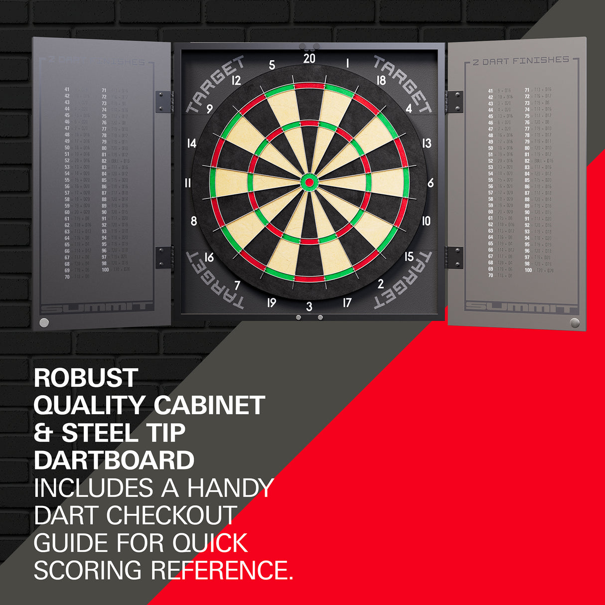 Target Summit Set - Dartboard & Cabinet