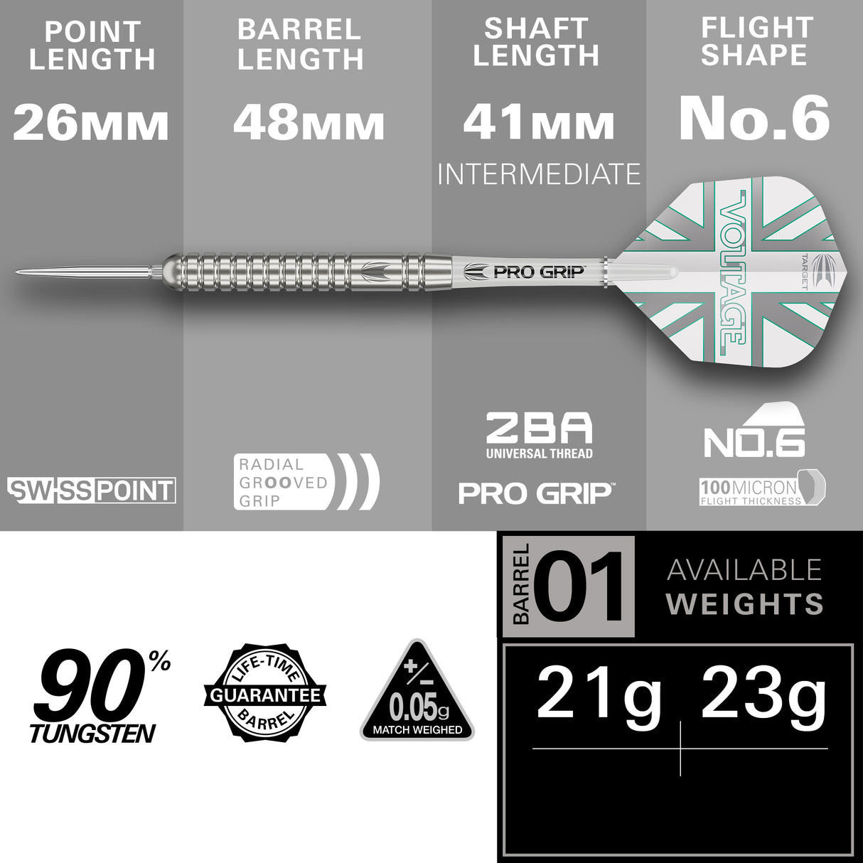 Target Rob Cross Darts - Steel Tip - 90% Tungsten - G1