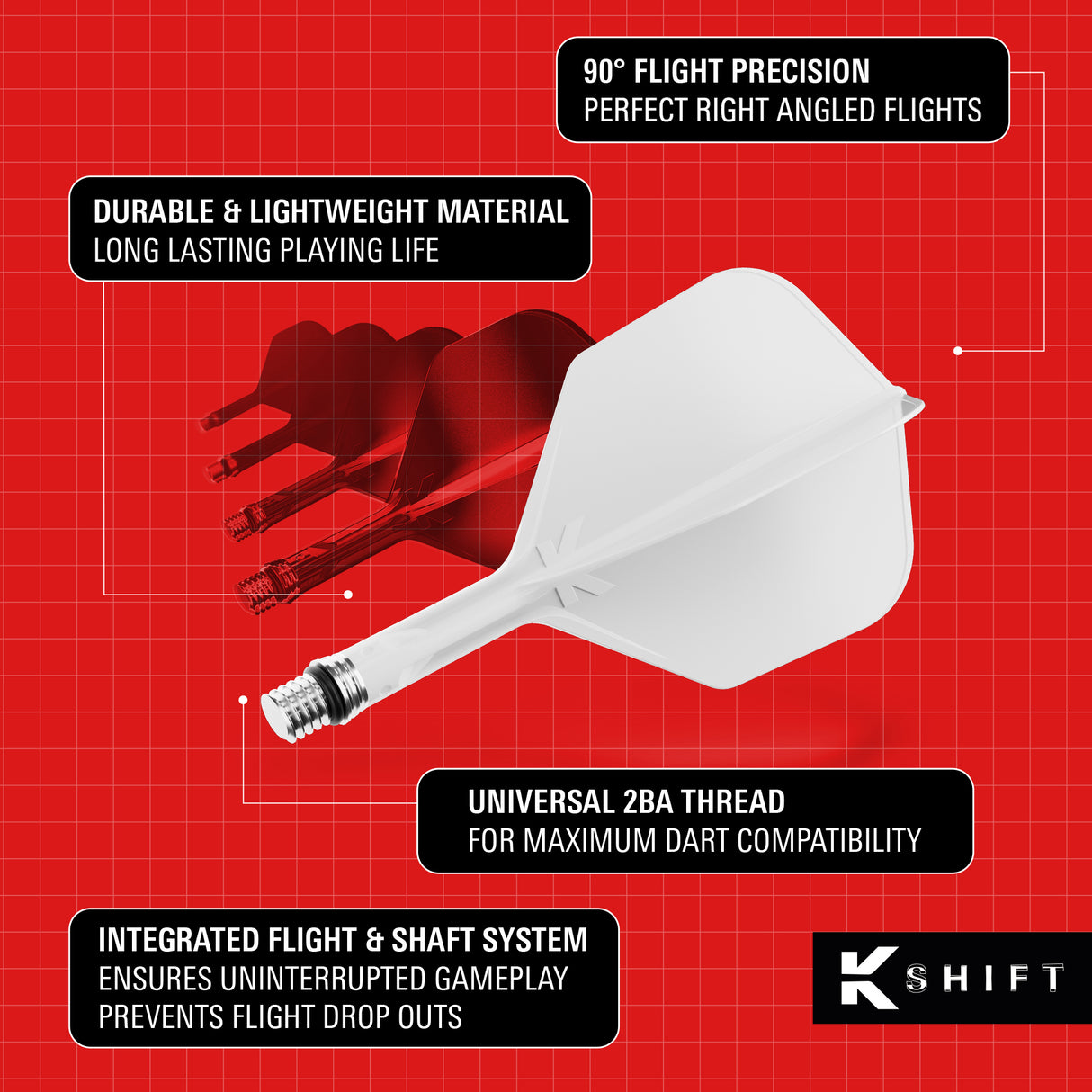 Target K-Shift Dart Flights - Standard No.6