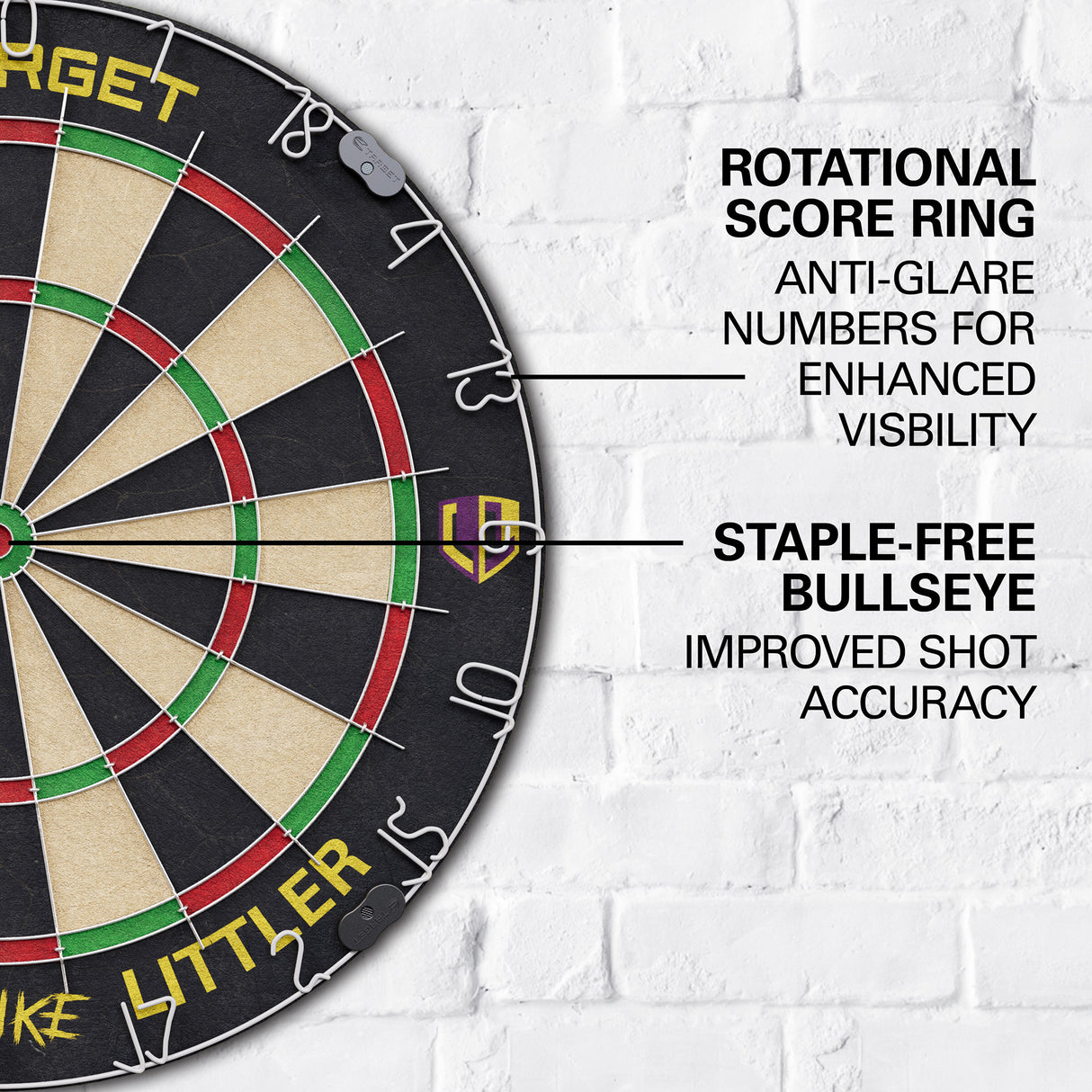 Target Luke Littler Dartboard Set - Dartboard + 6 Darts