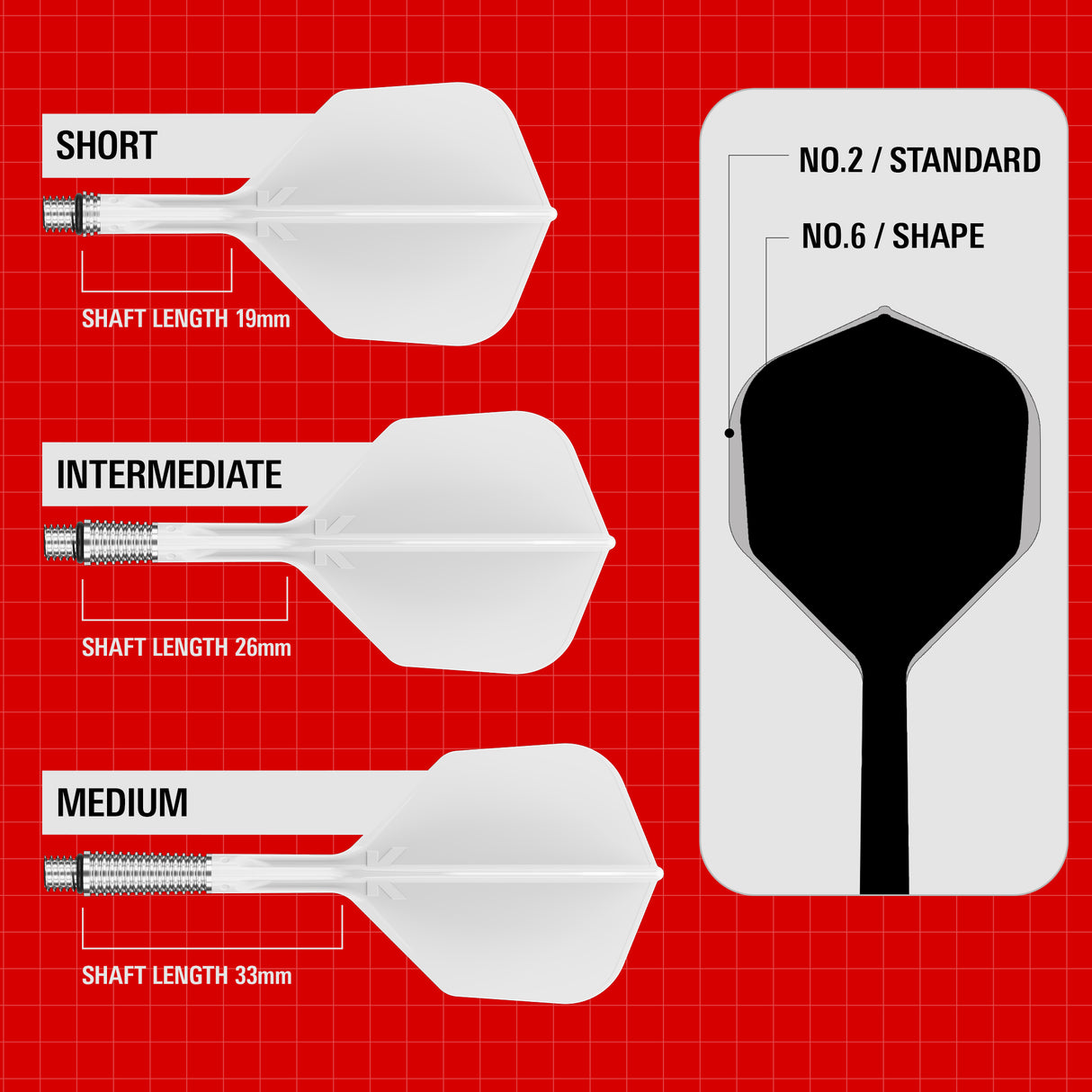 Target K-Shift Dart Flights - Standard No.6