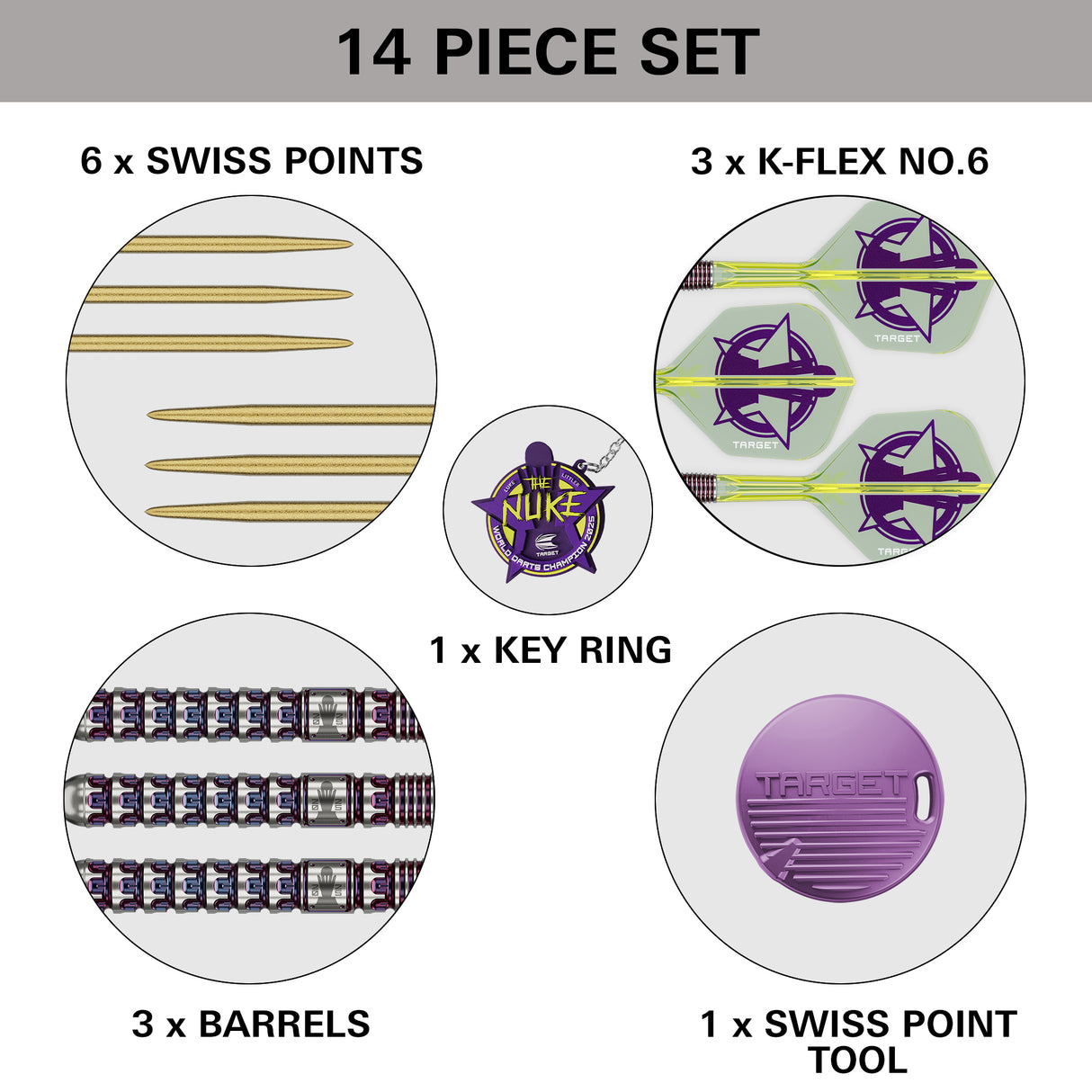 Target Luke Littler Darts - Steel Tip - 90% Tungsten - World Champion