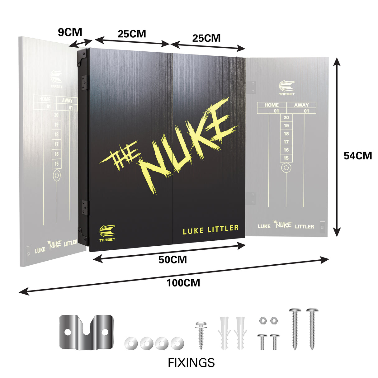 Target Dartboard & Cabinet Set - Luke Littler