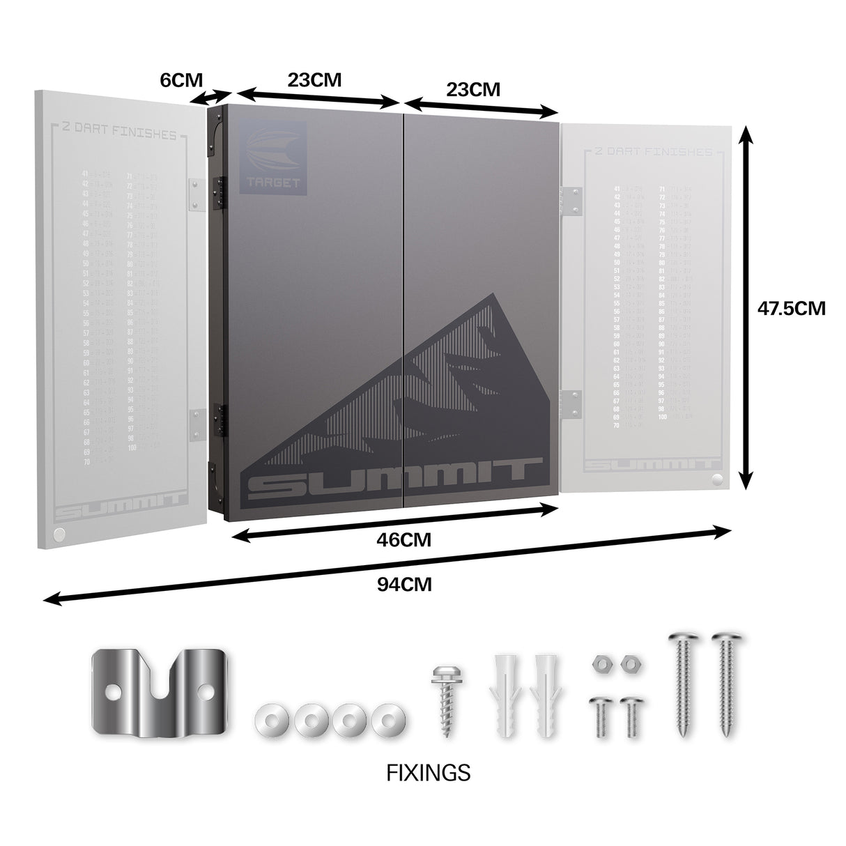 Target Summit Set - Dartboard & Cabinet