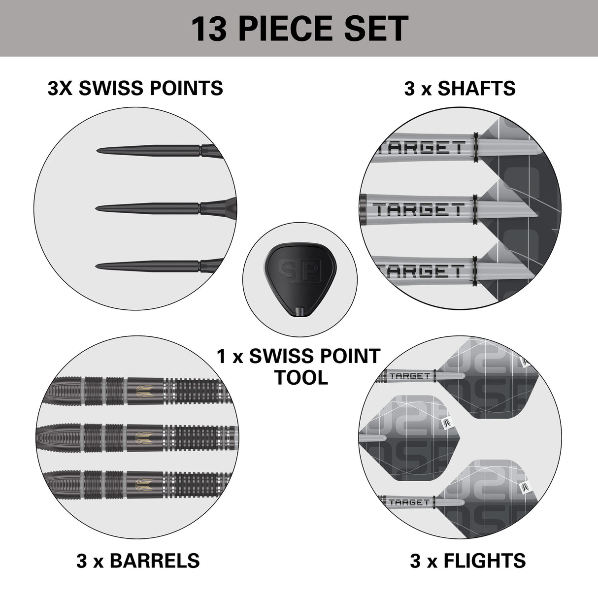 Target Nathan Aspinall Darts - Steel Tip - 90% Tungsten - Echo