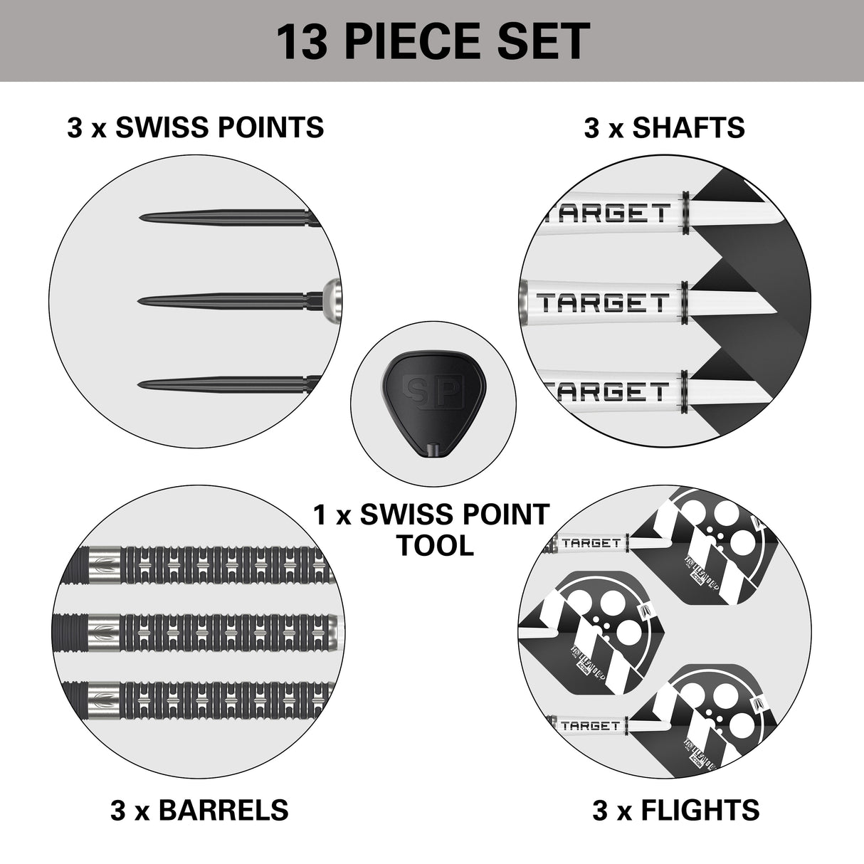 Target Chris Dobey Darts - Steel Tip - 90% Tungsten - Hollywood Action