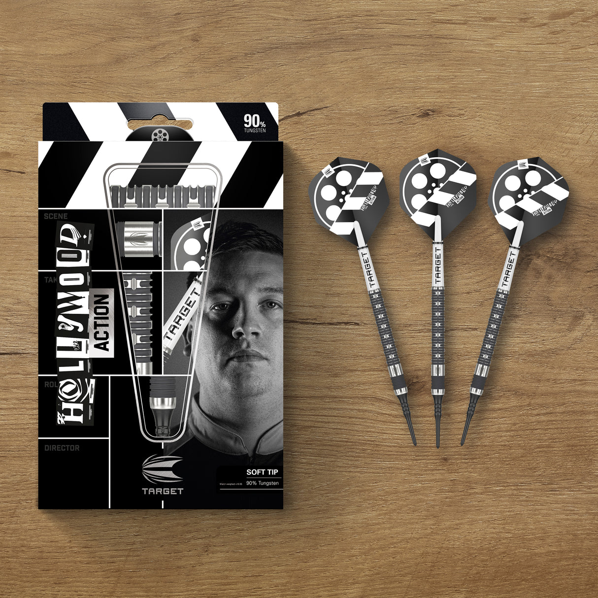 Target Chris Dobey Darts - Soft Tip - 90% Tungsten - Hollywood Action