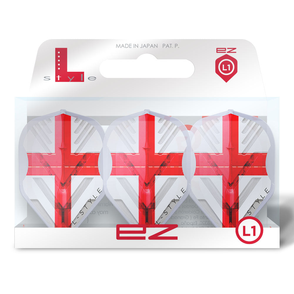 L-Style EZ L-Flights - Integrated Champagne Ring - L1EZ - V Series Type E - England - Clear White