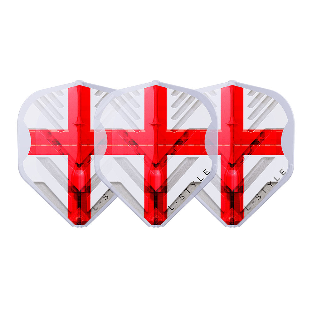 L-Style EZ L-Flights - Integrated Champagne Ring - L1EZ - V Series Type E - England - Clear White