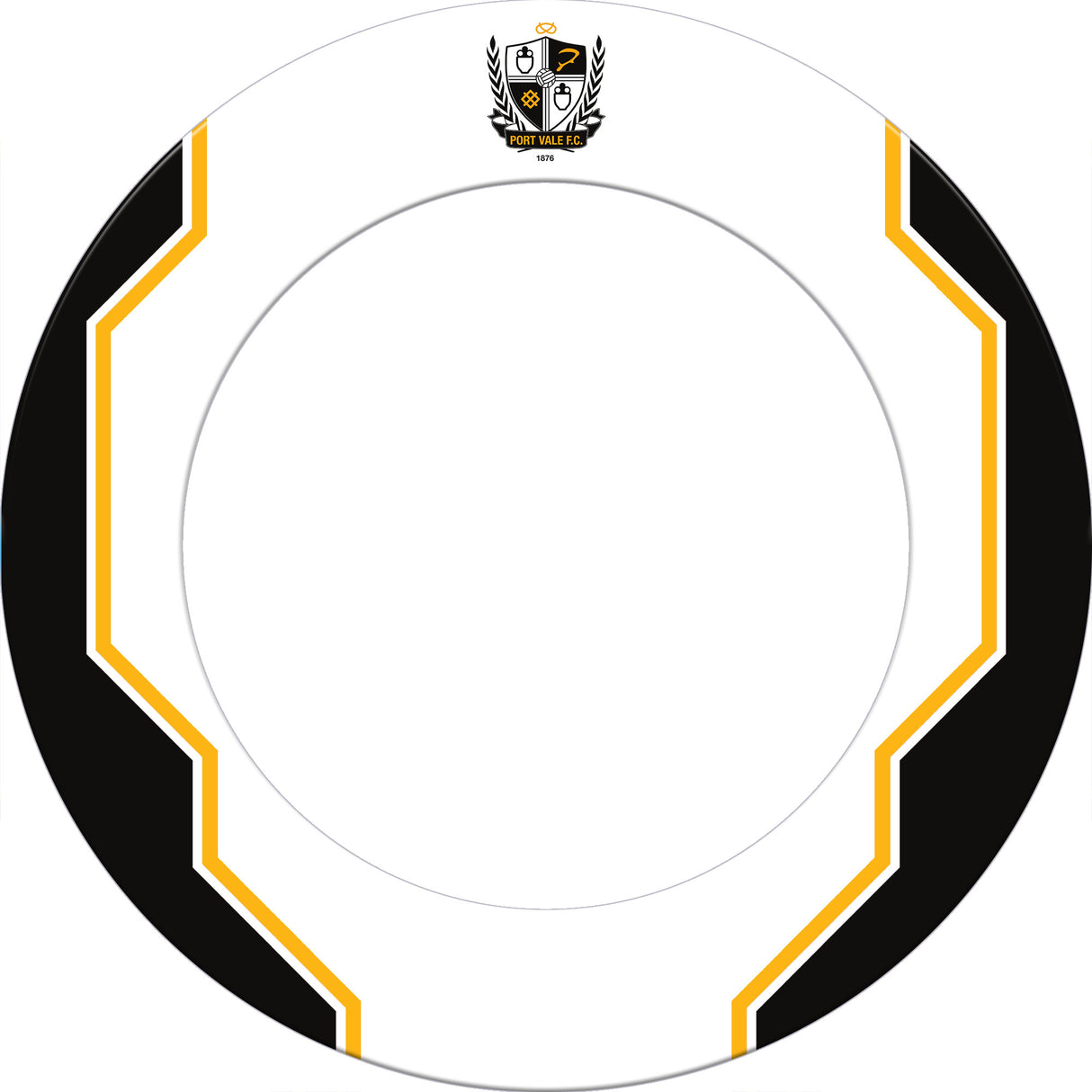 Port Vale FC - Official Licensed - The Valiants - Dartboard Surround - White - S1 - Logo with Trim