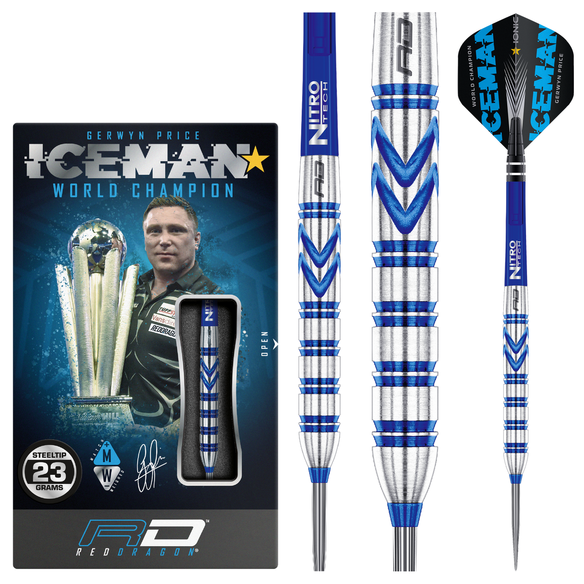 Red Dragon Gerwyn Price Darts - Steel Tip - 90% Tungsten - Original
