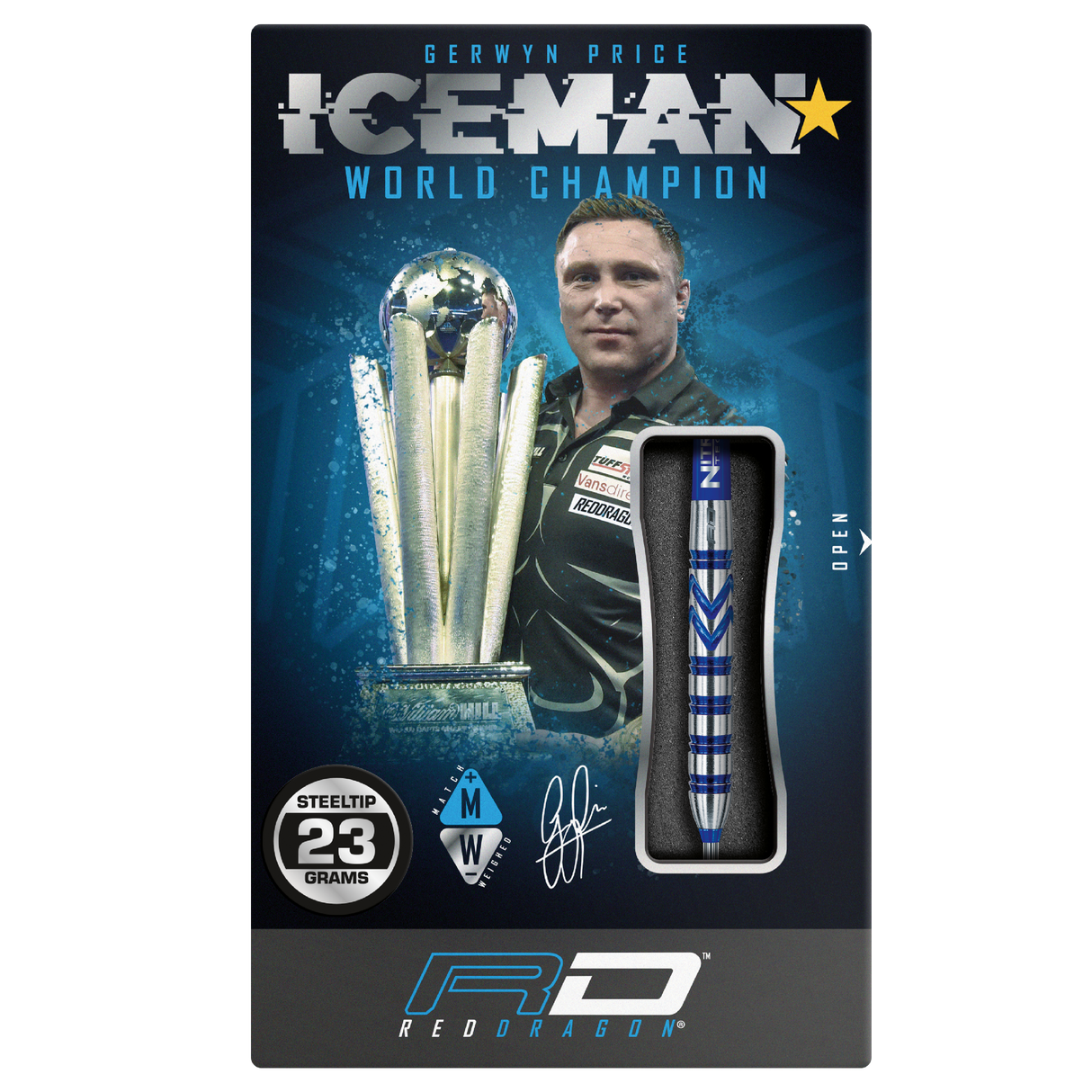 Red Dragon Gerwyn Price Darts - Steel Tip - 90% Tungsten - Original