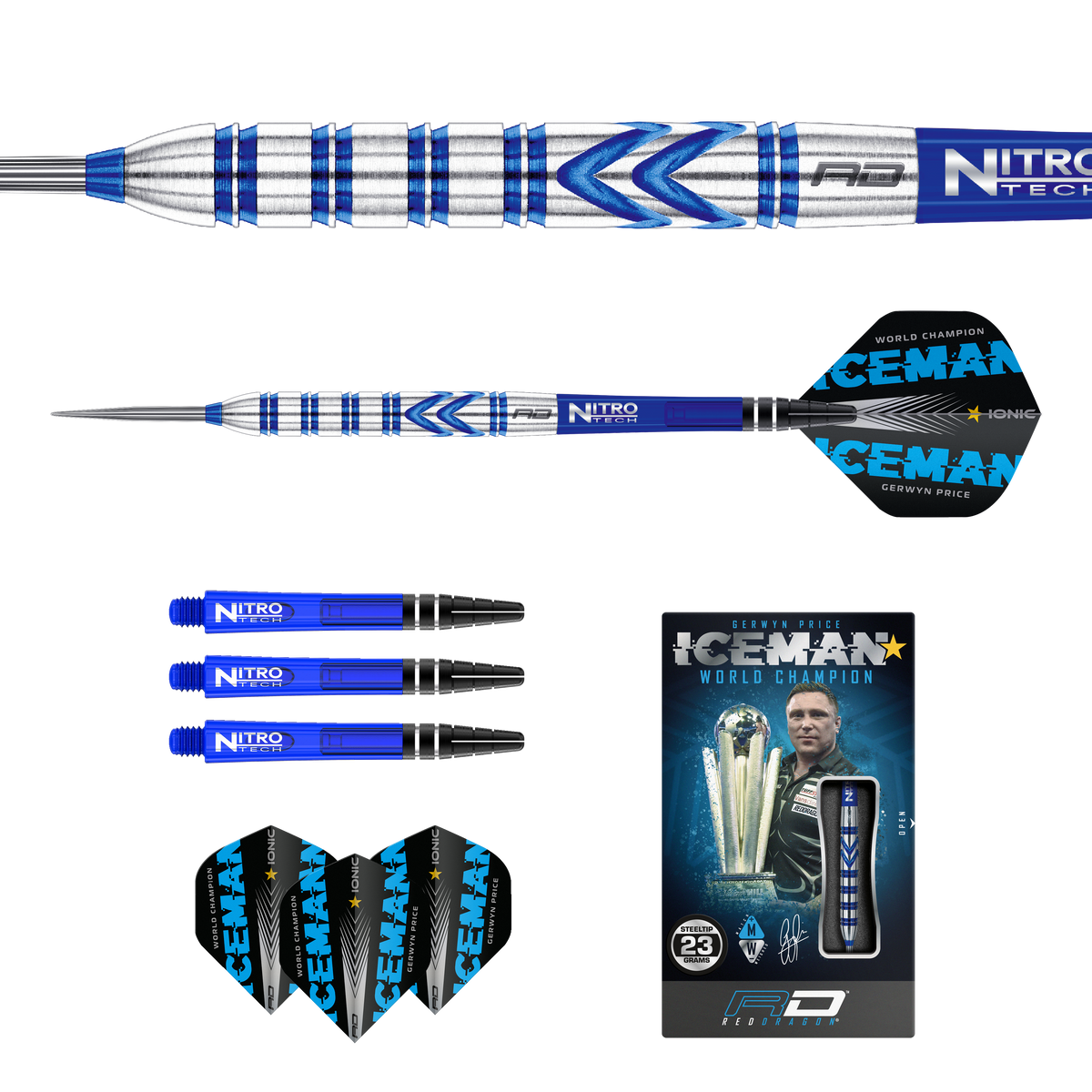 Red Dragon Gerwyn Price Darts - Steel Tip - 90% Tungsten - Original