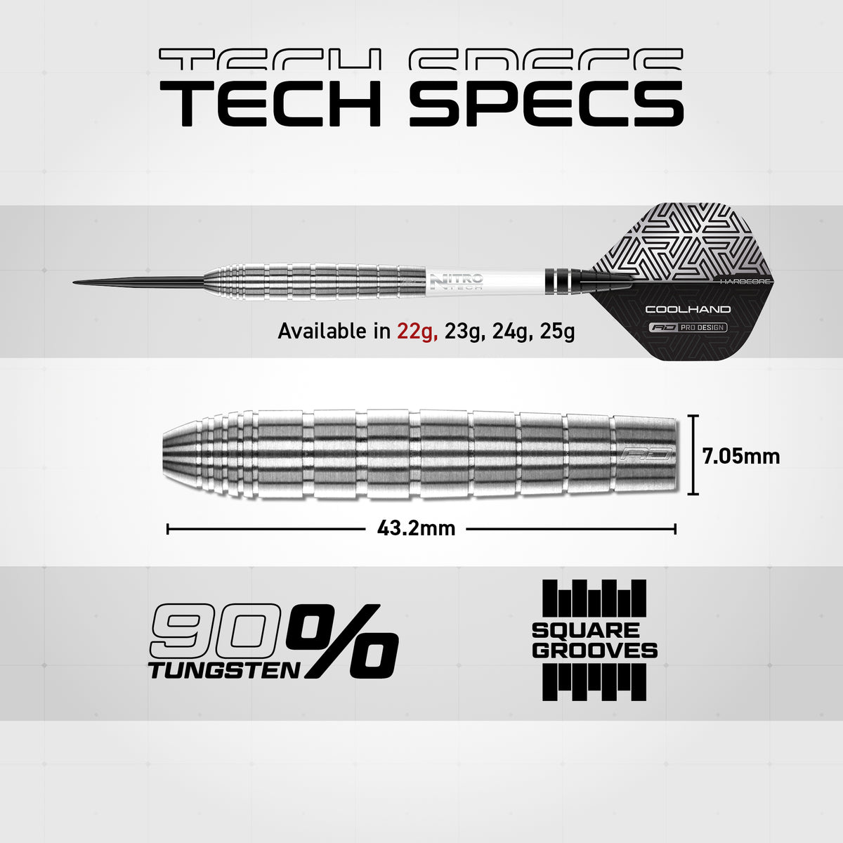 Red Dragon Luke Humphries Darts - Steel Tip - 90% Tungsten - TX1