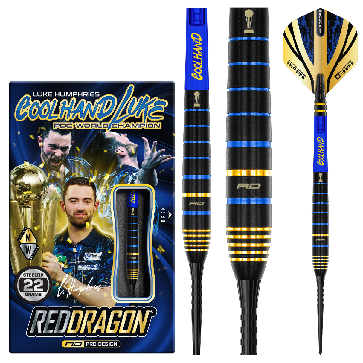 Red Dragon Luke Humphries Darts - Steel Tip - 90% Tungsten - TX4