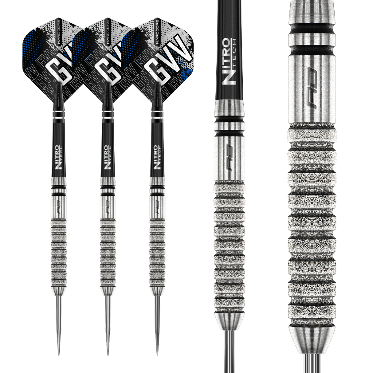 Red Dragon Gian van Veen Darts - Steel Tip - 90% Tungsten - Diamond