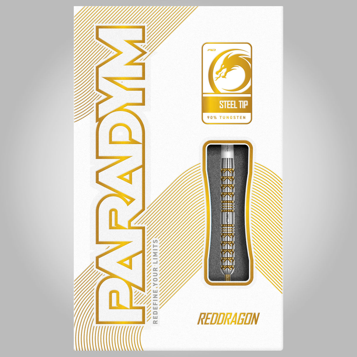Red Dragon Paradym Gold Darts - Steel Tip - 90% Tungsten - Parallel