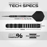 Red Dragon Sable Darts - Steel Tip - 90% Tungsten - Parallel