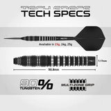 Red Dragon Sable Darts - Steel Tip - 90% Tungsten - Torpedo