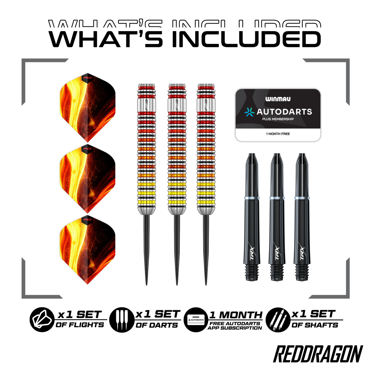 Red Dragon Furnace Darts - Steel Tip - 90% Tungsten