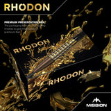 Mission Rhodon Darts - Steel Tip - 95% Tungsten - Bronze & Gold PVD
