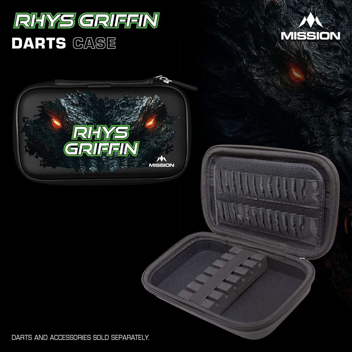 Mission Darts Players- EVA Dart Case - Rhys Griffin